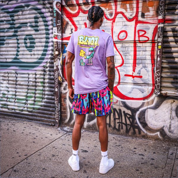Graffiti Tag Man Tee - Lavender - Image 5