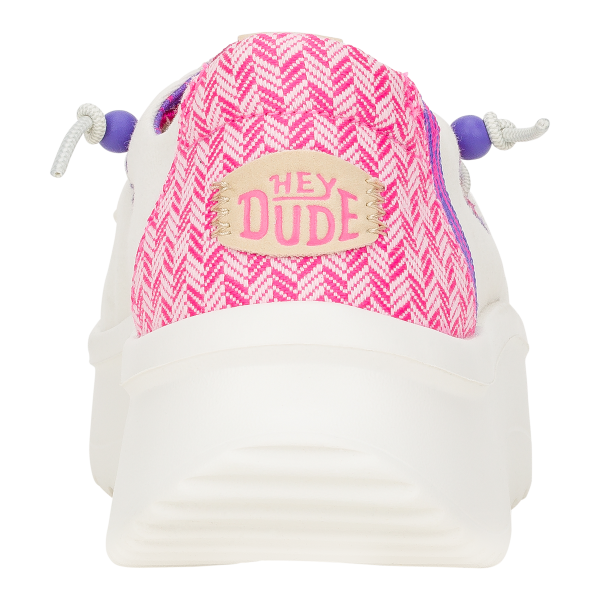 Wendy Peak Chambray Woven - White/Pink - Image 5