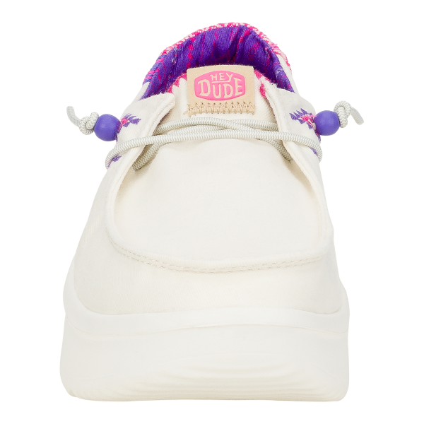 Wendy Peak Chambray Woven - White/Pink - Image 4