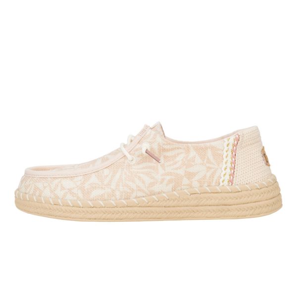 Wendy Espadrille Retro Palm - Pale Pink/White - Image 10