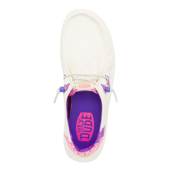Wendy Peak Chambray Woven - White/Pink - Image 6