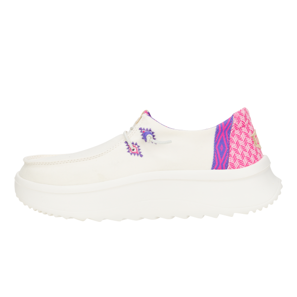 Wendy Peak Chambray Woven - White/Pink - Image 9