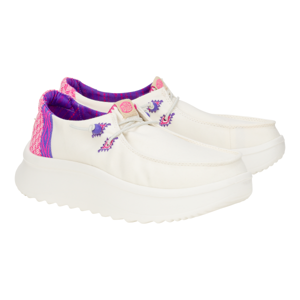 Wendy Peak Chambray Woven - White/Pink - Image 2