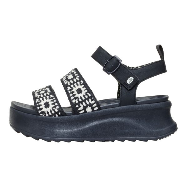 Delray Buckle Cottage Crochet - Black/White - Image 8