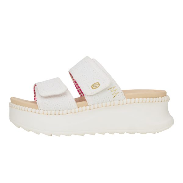 Delray Slide Eyelet - White - Image 8