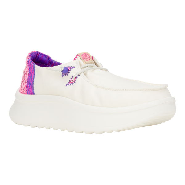 Wendy Peak Chambray Woven - White/Pink - Image 7
