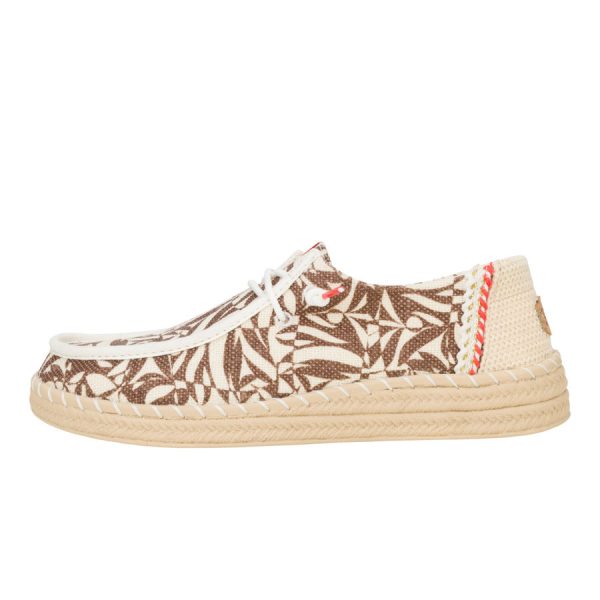 Wendy Espadrille Retro Palm - Downtown Brown/Egret - Image 9