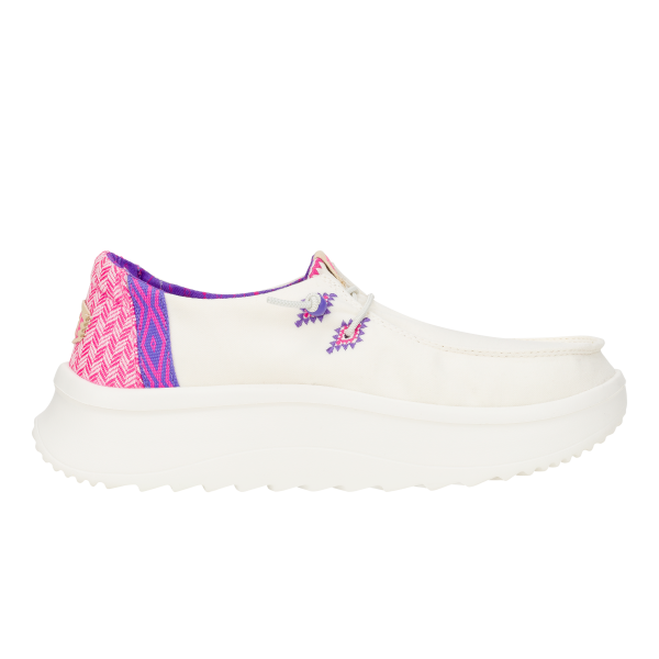 Wendy Peak Chambray Woven - White/Pink - Image 8