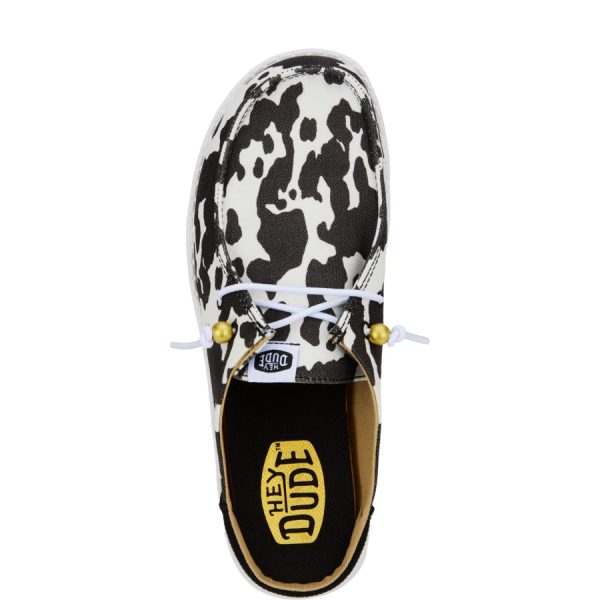 Wendy Slip Classic - White/Black Cow Print - Image 7
