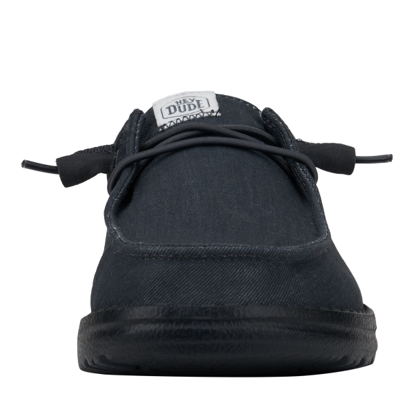 Wendy Stretch Canvas Wide - Black/Black - Image 4